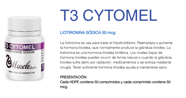 T3 Cytomel 100mg/50 tabletas